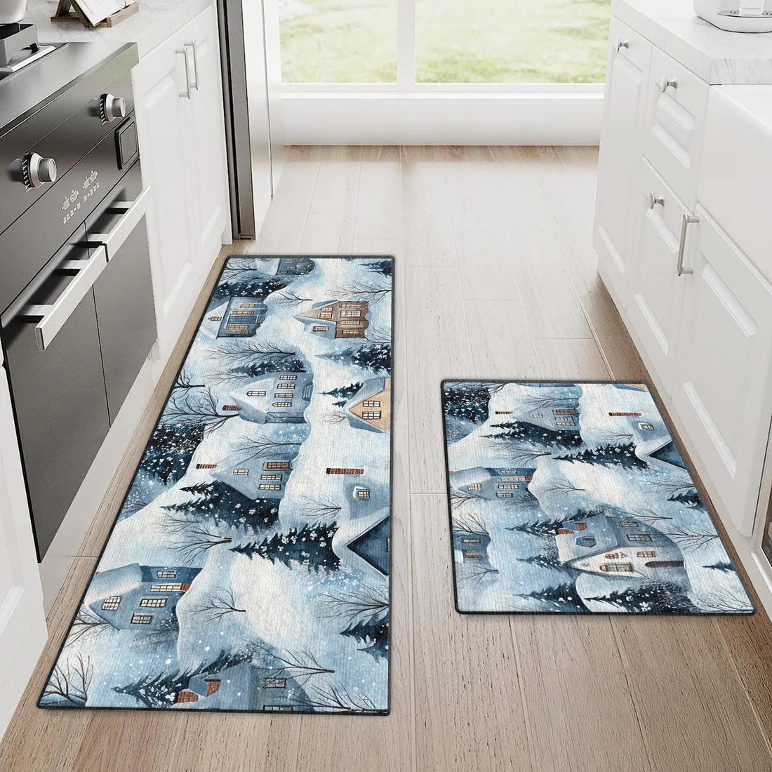 Kitchen Rugs Snow Village