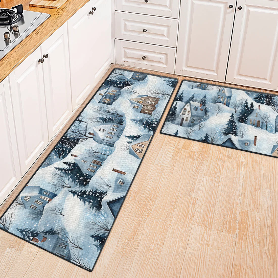 Kitchen Rugs Snow Village
